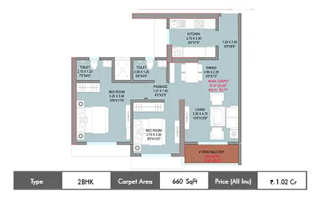 2_BHK_660 SqFt